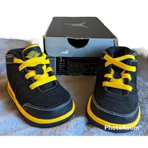 NWT Air Jordan Pro Classic (TD) Toddler Sneakers Shoes Black/Varsity Maize 3C